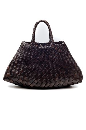 Dark Brown Santa Croce small tote bag DRAGON DIFFUSION | 8893DARKBROWN
